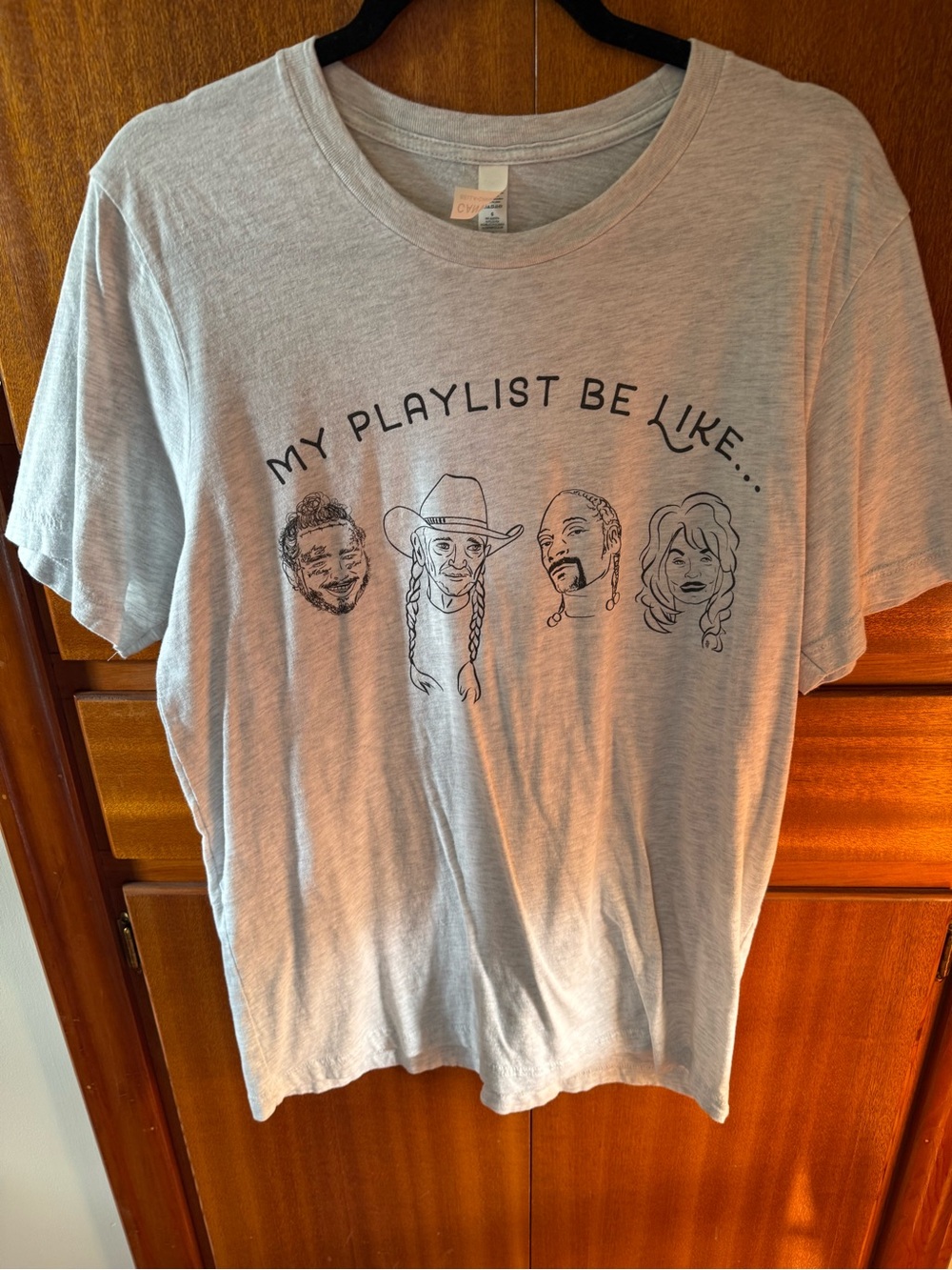 Bella Canvas Light Gray 'My Playlist Be Like...' Graphic Tee